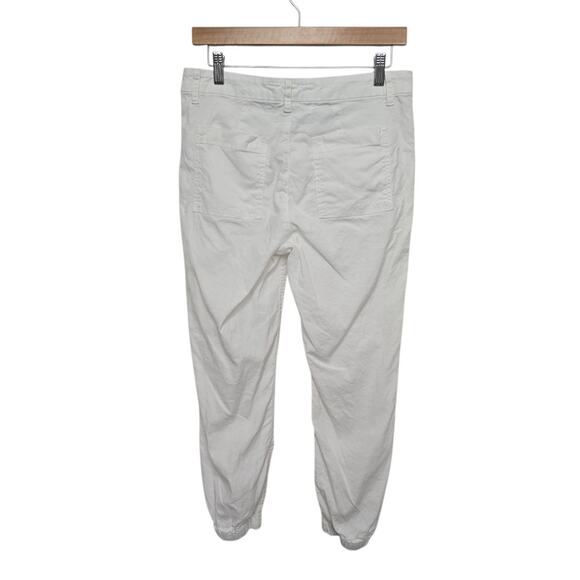 Frank & Eileen Womens Size 4 Cotton Blend‎ Hook & Eye Jogger Tapered Pants White - Picture 2 of 10